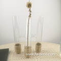 Clear Glass Conjoined Test Tube Flower Vase